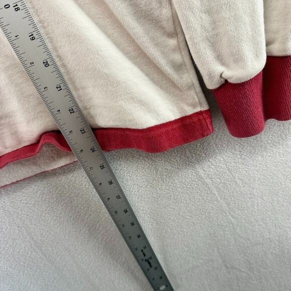 Vintage Oneonta State Rugby Shirt mens Small Red White Hooded Thick Heavy Cotton - Picture 6 of 11